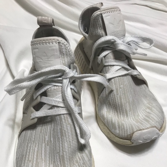 Adidas NMD’s white and tan pattern. - Picture 1 of 2